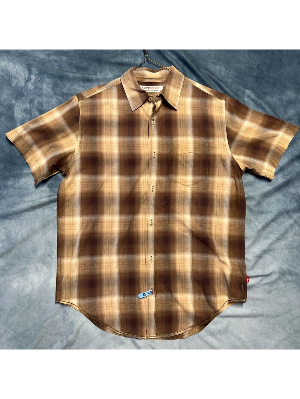 Levi’s Red Tag Short Sleeve Brown Plaid  Shirt - 1226-2H